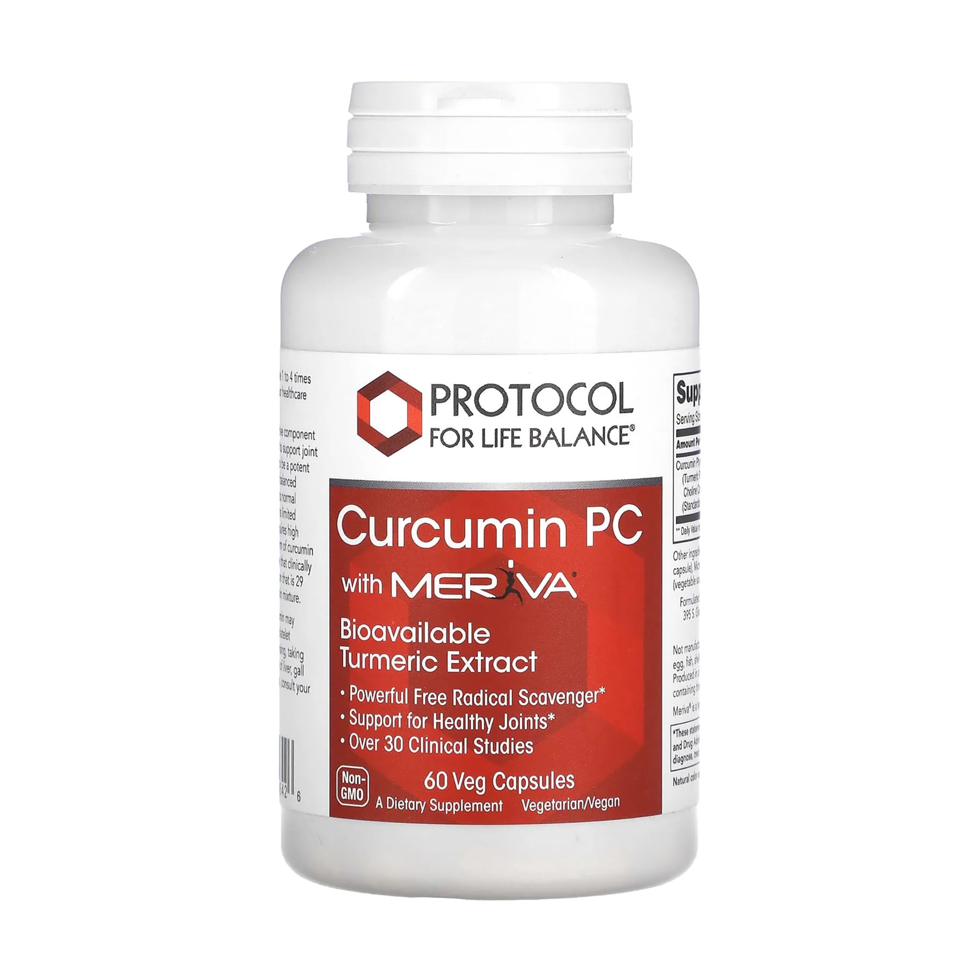 Фітосоми куркуміну Protocol For Life Balance Curcumin PC With Meriva, 500 мг, 60 вегетаріанських капсул